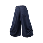 RELABEL Tencel-Acetate Ruched Oversized Shorts