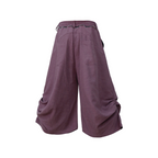 RELABEL Tencel-Acetate Ruched Oversized Shorts