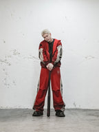 UNDERWATER Skeleton Distressed Contrast Panel Sweatpants