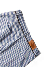 RELABEL Detachable Scarf Grid Pleated Pants
