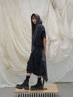 RELABEL Detachable Drape Multi-Pocket Drawstring Shorts
