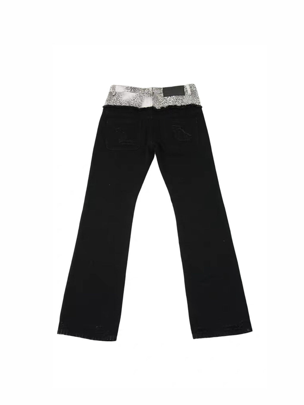 VINKID Double-Waist Script Graphic Jeans