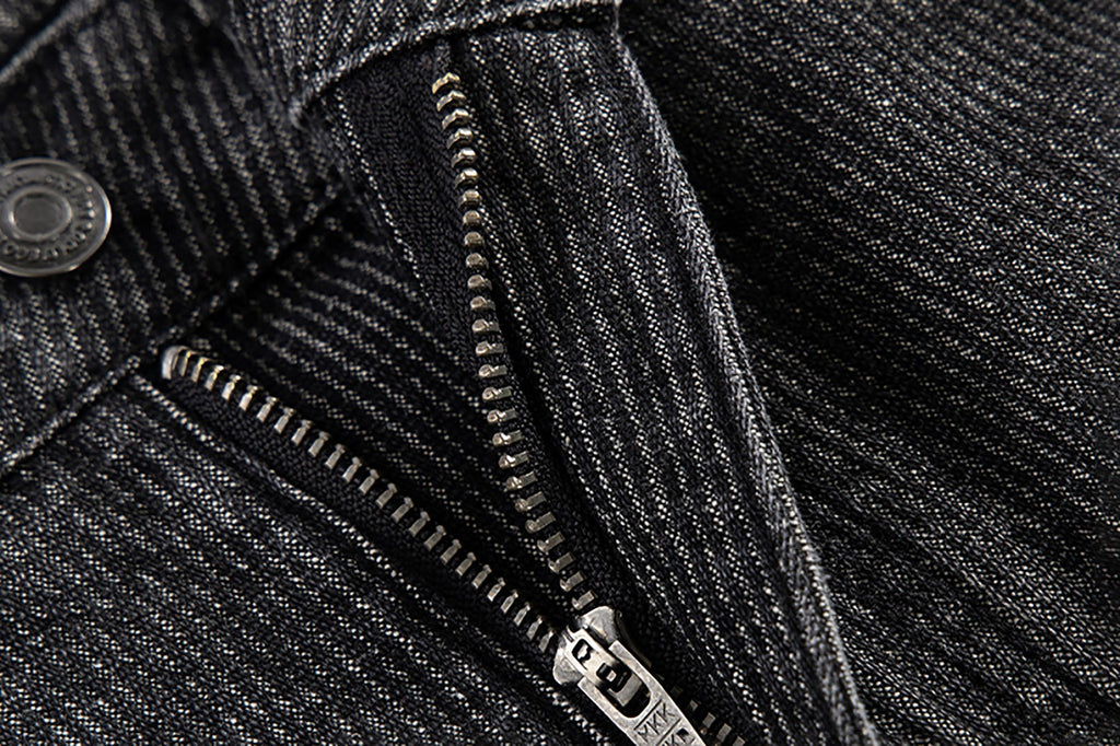 F2CE Retro Corduroy Logo Embroidery Straight-Leg Jeans