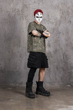 UNDERWATER Distressed Camo Oversized T-Shirt