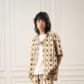 EPIC POETRY Ombre Check Spot Grid Half Shirt