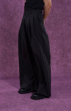 CLP Striped Pleated Wide-Leg Trousers