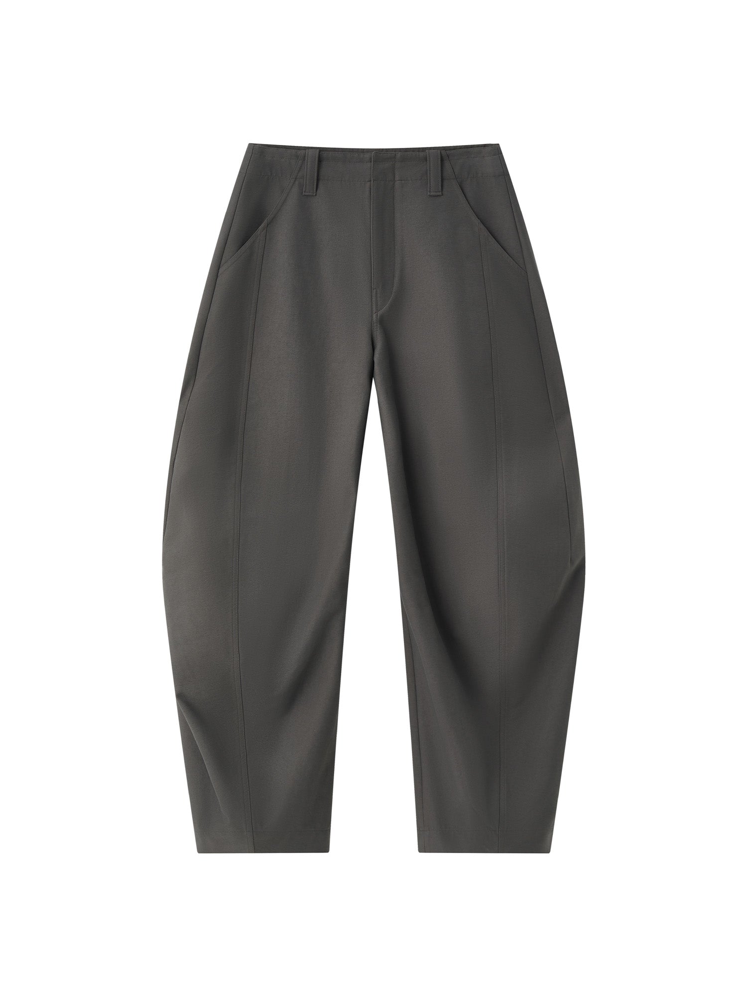 OPICLOTH Retro Curved-Cut Tailored Pants