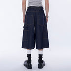 ASSEEN Double-Knee Raw Denim Shorts