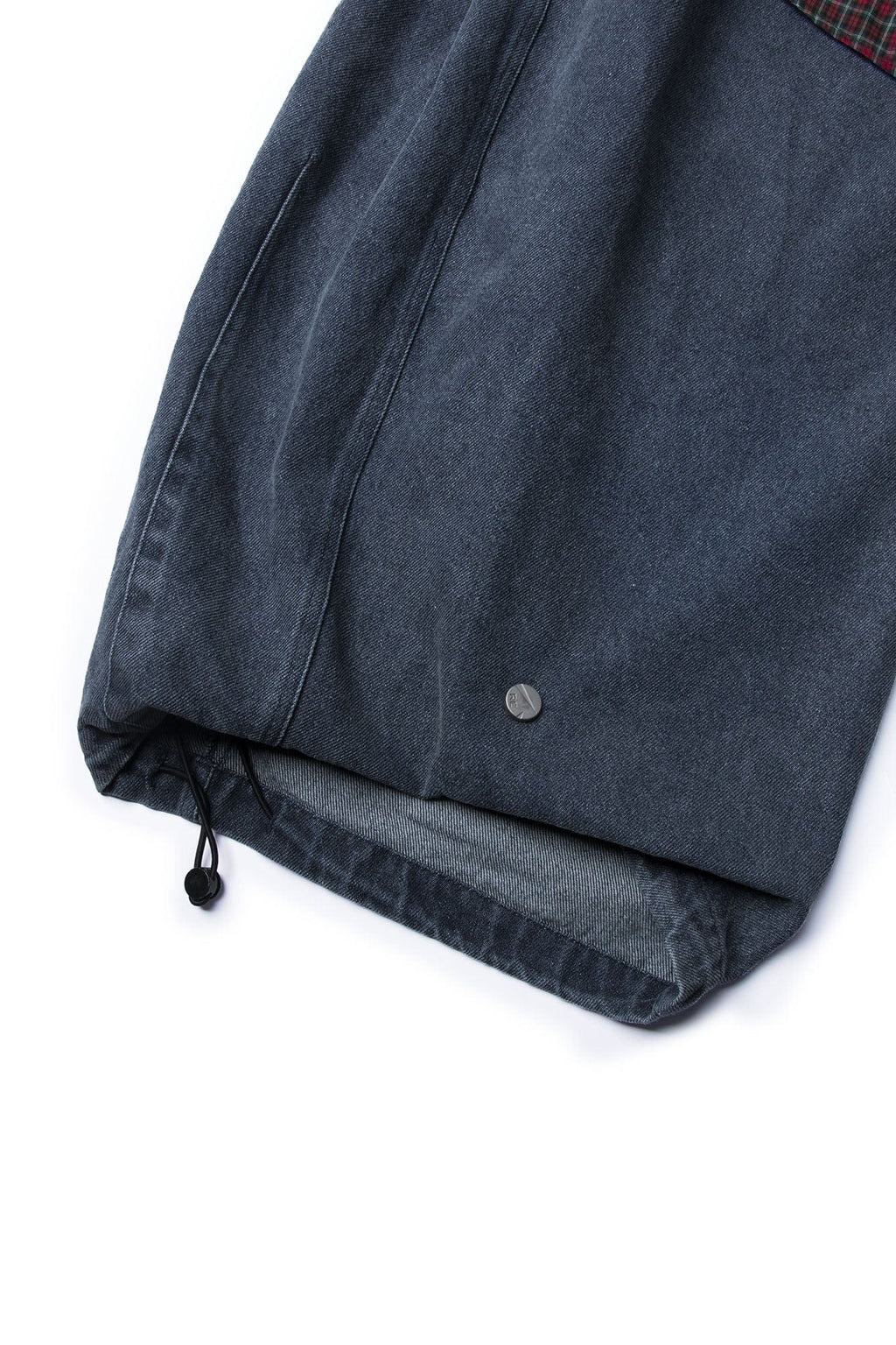 RELABEL Detachable Drape Drawstring Baggy Jeans Blue