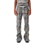 CYCYCY Serpentine Graphic Flared Jeans