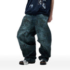 CYCYCY Dirty Wash Graffiti Baggy Jeans