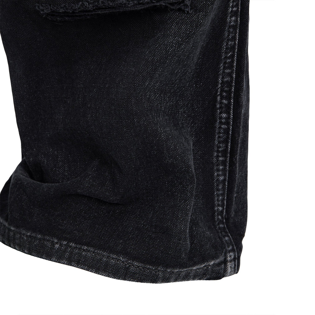 CATSSTAC Distressed Double-Knee Carpenter Straight-Leg Jeans Black