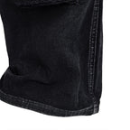 CATSSTAC Distressed Double-Knee Carpenter Straight-Leg Jeans Black