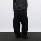 7440 37 1 Symmetrical Pleats Drop-Crotch Jeans