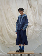 RELABEL Pleated Drape Wide-Leg Shorts