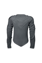 CLP Distressed Raw-Seam Paneled Long-Sleeve Tee