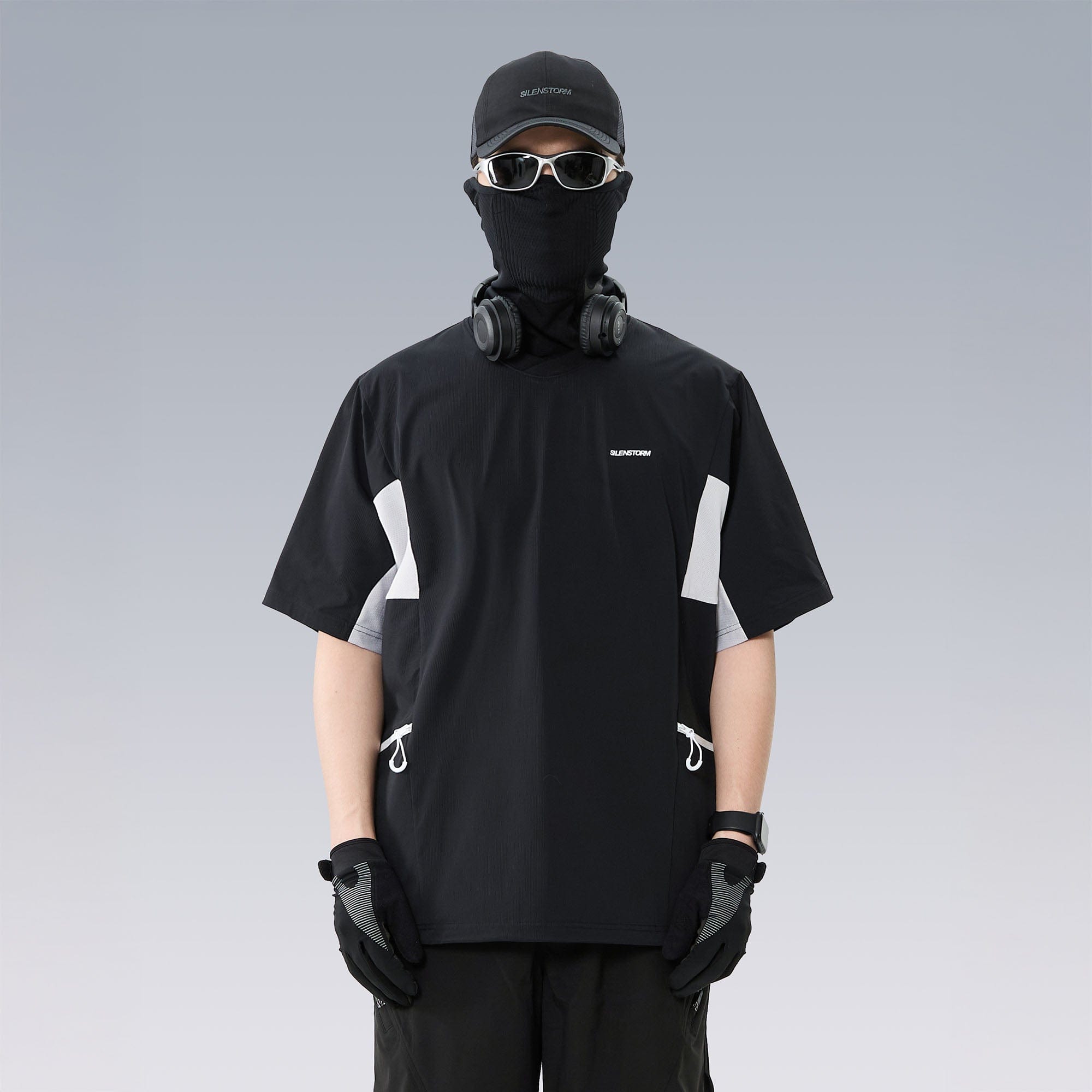 SILENSTORM Tech Panel Drawstring-Hem Quick-Dry T-Shirt