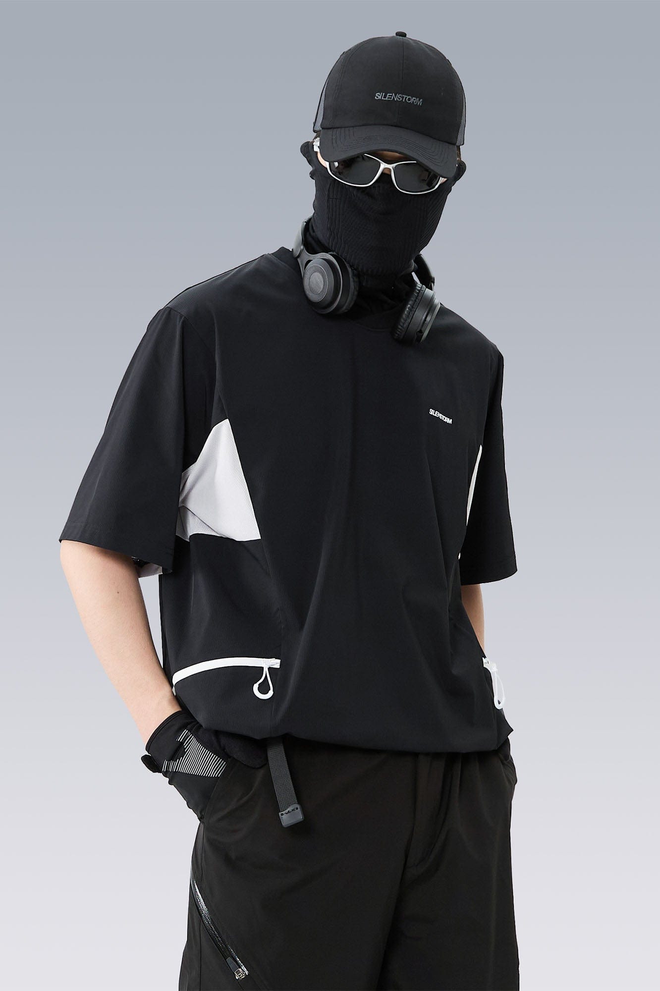 SILENSTORM Tech Panel Drawstring-Hem Quick-Dry T-Shirt