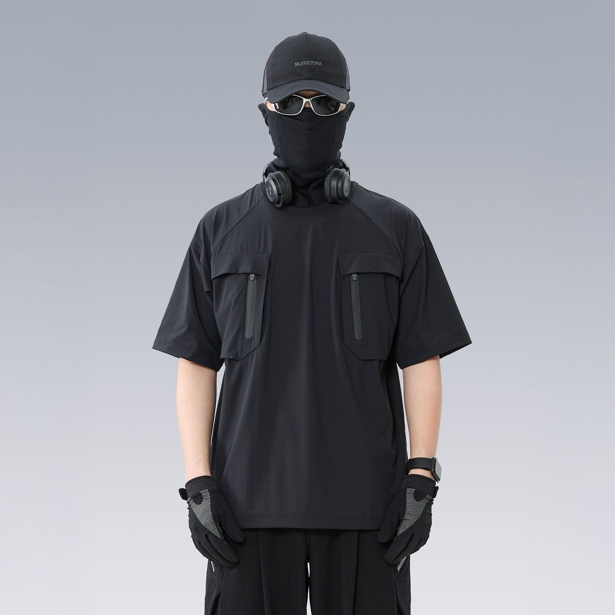 SILENSTORM Tactical Mesh-Back Zip Pocket T-Shirt