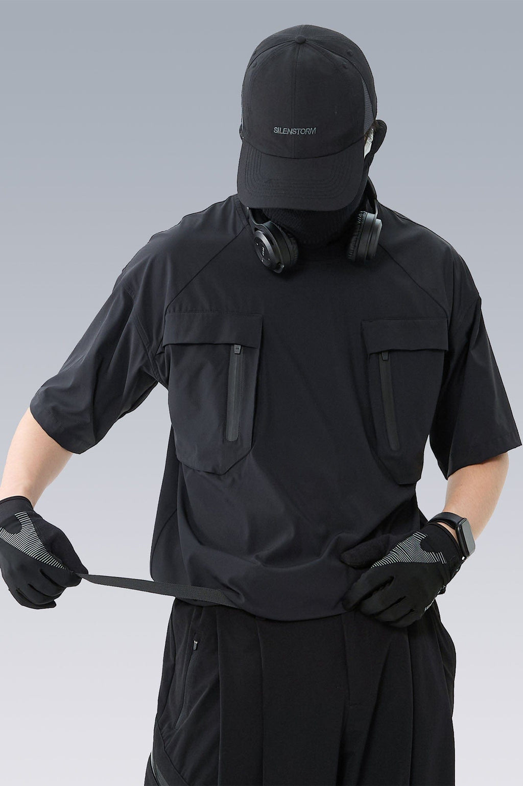 SILENSTORM Tactical Mesh-Back Zip Pocket T-Shirt