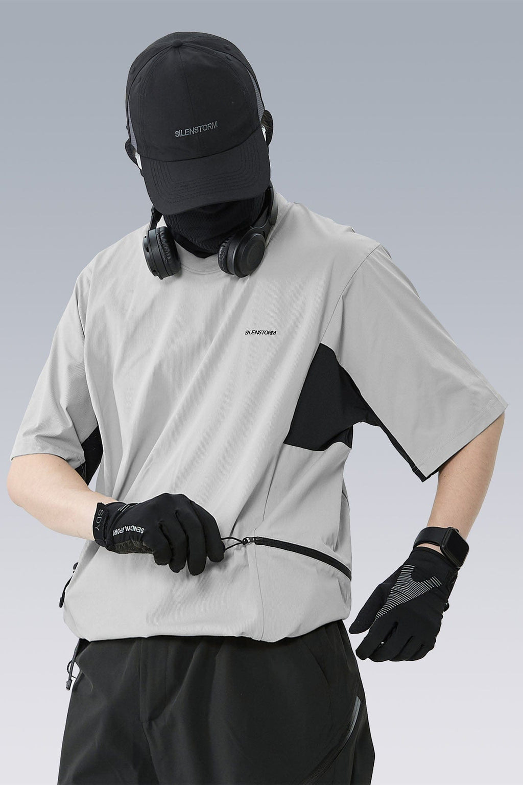 SILENSTORM Tech Panel Drawstring-Hem Quick-Dry T-Shirt