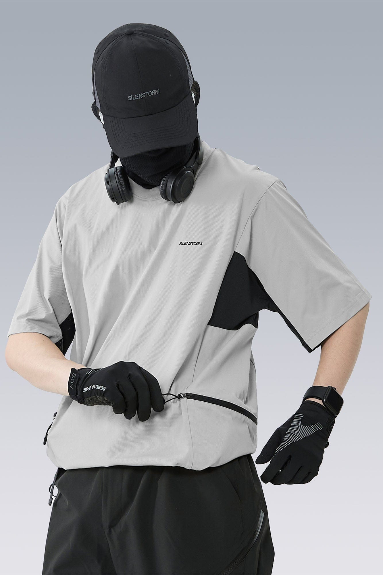 SILENSTORM Tech Panel Drawstring-Hem Quick-Dry T-Shirt