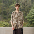 MOITIEDEPETALE Retro Floral Cupro-Blend Half Shirt