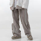ERROR CODE ROBT Pleats Snap-Zip Side Sweatpants