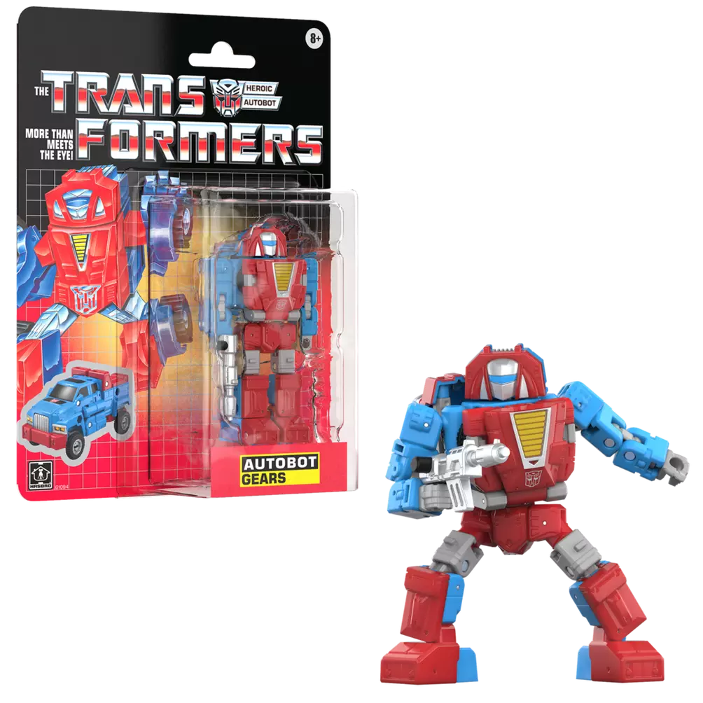 Transformers G1 Retro Carded Autobot Gears Action Figure