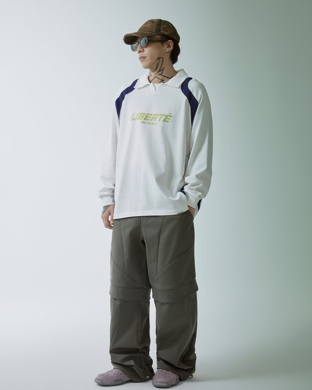 F2CE Retro Deconstructed Raglan Long-Sleeve Tee