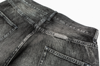 ME DA IGUAL Washed Destroyed Patch Straight-Leg Jeans