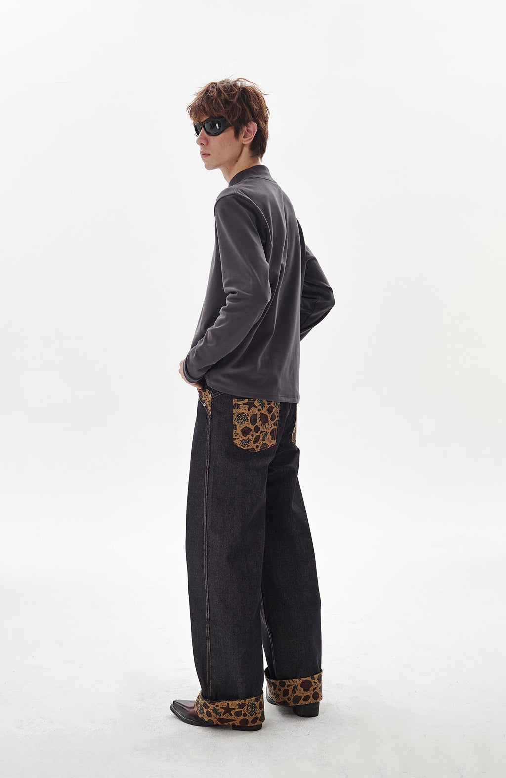 PASET Barn Cuffed Wide-Leg Jeans