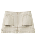 ORGANIC EMOTION Classic Washed Detachable Waist Cape Jeans
