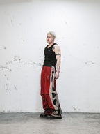 UNDERWATER Skeleton Distressed Contrast Panel Sweatpants