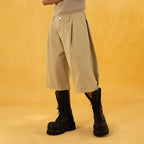 CLP Classic Rivet Pleated Oversized Shorts