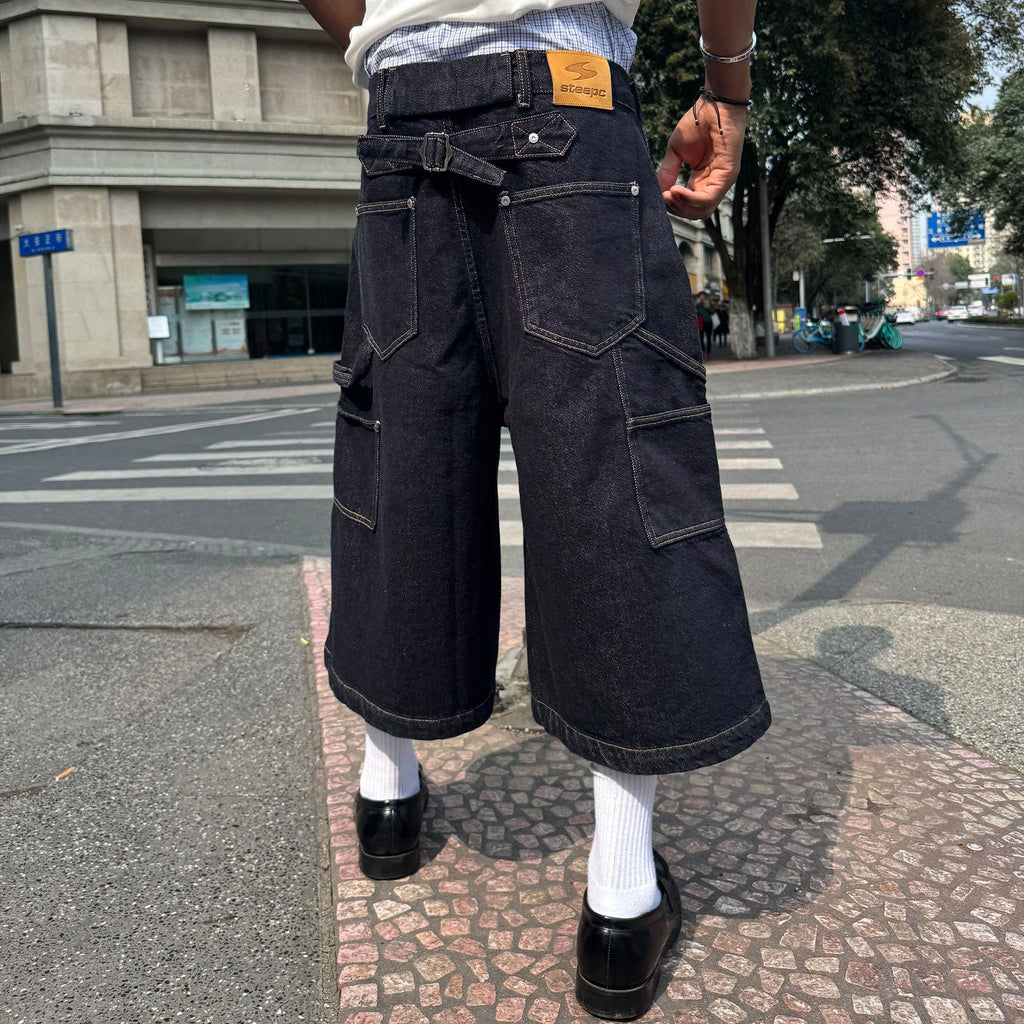 STEEPC Double-Knee Raw Denim Short