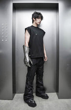 SSIN7 Shapeable Armored Waxed Flared Jeans