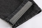 F2CE Retro Corduroy Logo Embroidery Straight-Leg Jeans