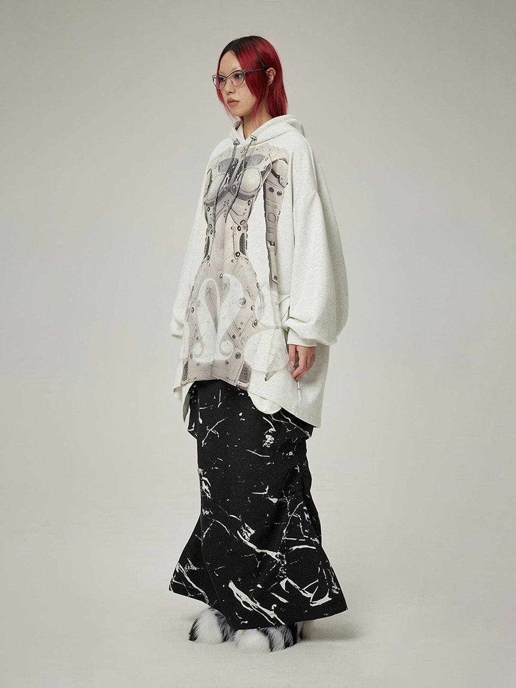 DAMAGE ASIA Ex Machina Graphics Oversized Hoodie