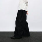7440 37 1 Symmetrical Pleats Drop-Crotch Jeans