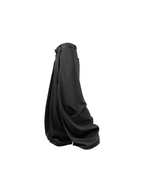RELABEL Wool-Blend Pleated Draped Wide-Leg Pants Black