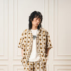 EPIC POETRY Ombre Check Spot Grid Half Shirt