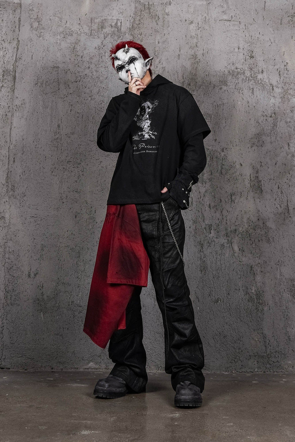 UNDERWATER The Prisoner Distressed Layered Hoodie