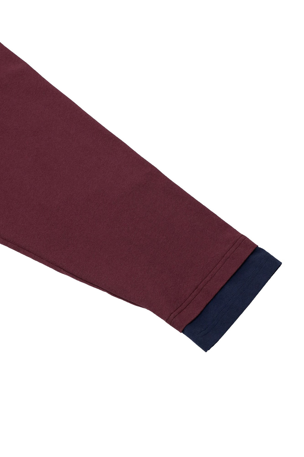 RELABEL Contrast Layered Henley Long-Sleeve Tee