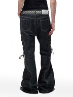 CYCYCY Wasteland Leopard Drawcord Flared Jeans