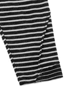 RELABEL Striped Pleated Henley Long-Sleeve Tee