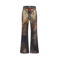 CYCYCY Feather Full-Print Slim Flared Jeans