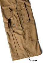 RELABEL Multi-Pocket Detachable Scarf Distressed Cargo Brown