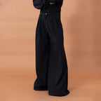 CLP Pleated Draped Wide-Leg Trousers