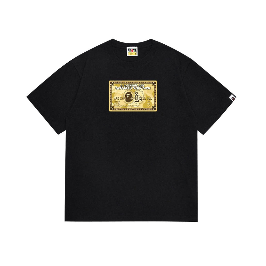 BAPE Gold Dollar Graphic T-Shirt Black